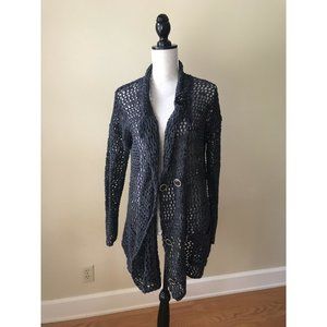 Women's Free People Cardigan Sweater Crochet Gray